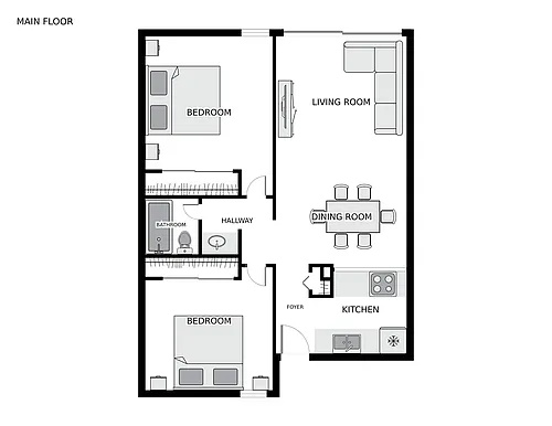 Floor plan 2 bedroom