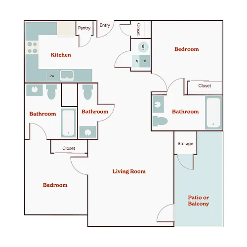 Floor plan 2x2.5 - C2