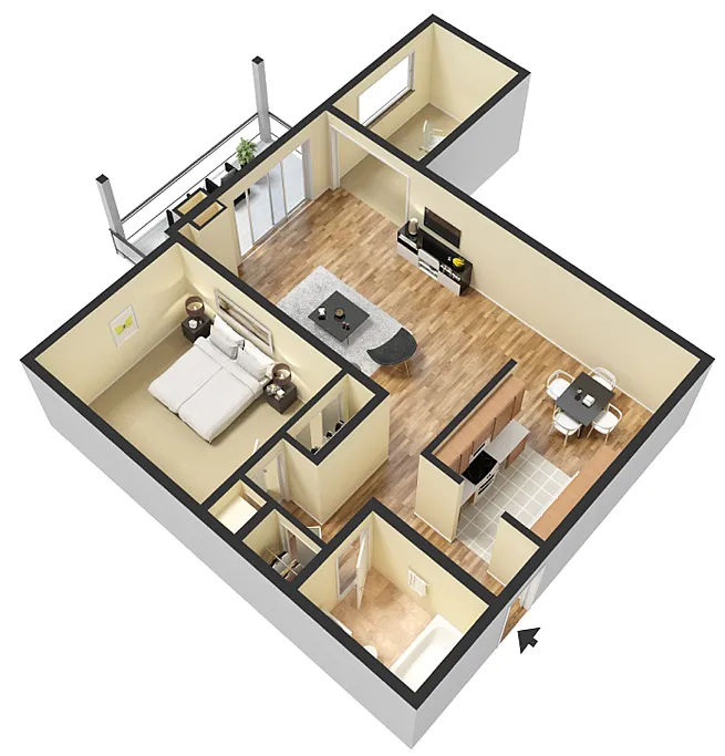 Floor plan Timberland + Den