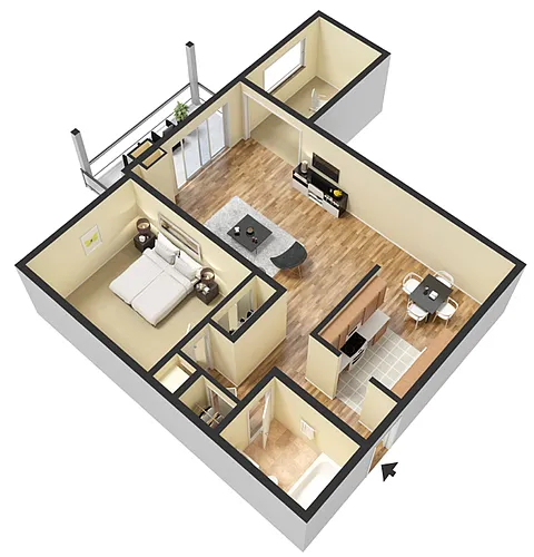Floor plan Timberland + Den