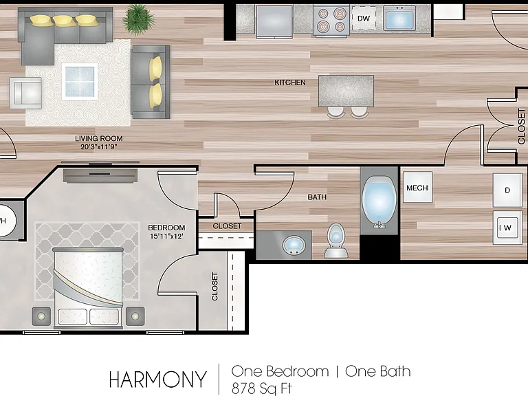 Harmony (Balcony in select units) Harmony (Balcony in select units)