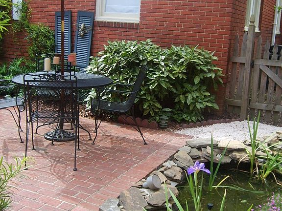 Courtyard with fish pond