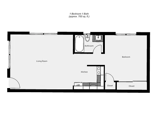 Floor plan Floor plan 1X1 Large