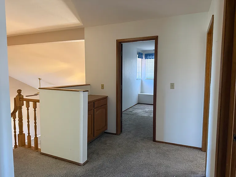 Upstairs hallway, including extra storage