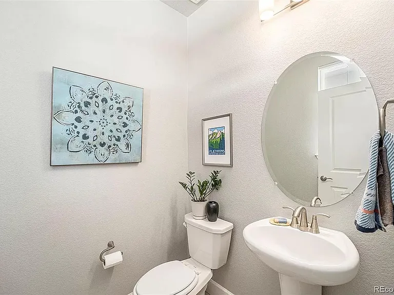 Main level powder room.