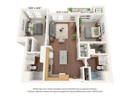 Floor plan Two Bedroom A