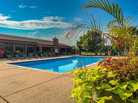 Heated swimming pool at Dover Hills Apartments in Kalamazoo