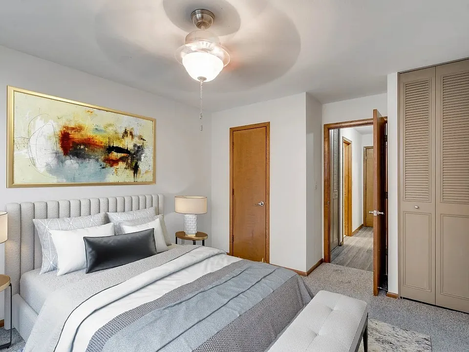 Welcome to Central Lakes of Uptown, where modern comfort meets stylish living. Relax in this inviting bedroom, complete with contemporary decor and ample space. Don't waitschedule your tour today and make this your new home!