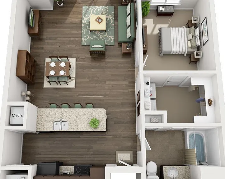 Cottages on 7th - 1 Bedroom - 1 Beds - 1 Baths - 781 Sq. ft.