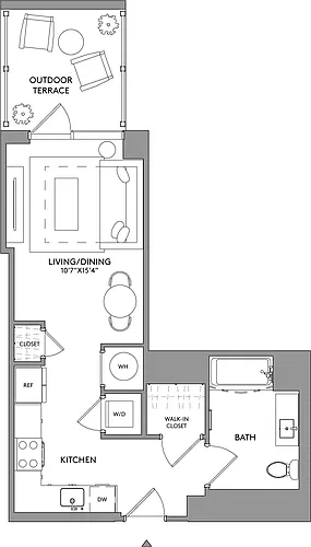 Floor plan Studio-S1a