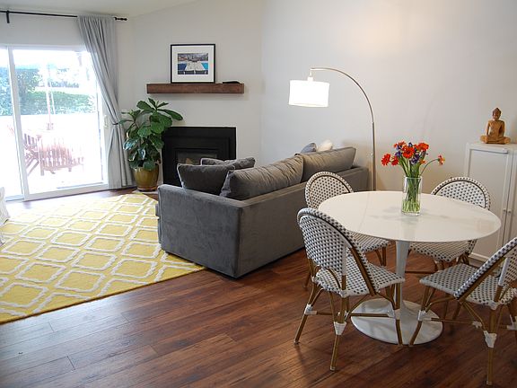 Dining area and living room
