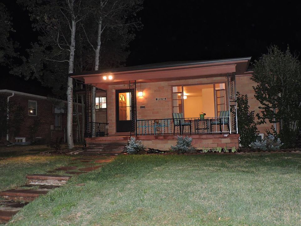 Front of house at night