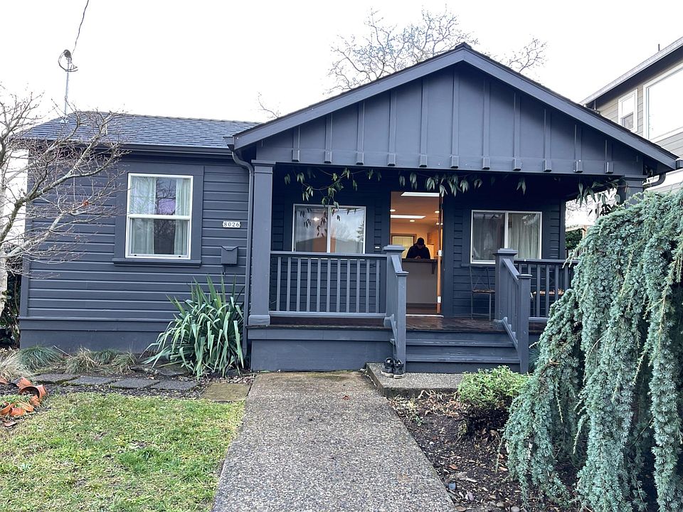 Front door with sitting porch.