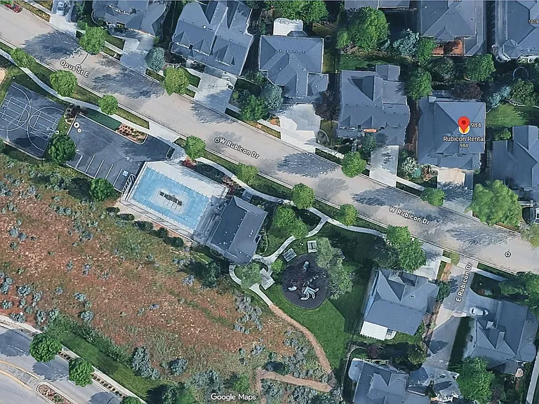 Neighborhood view: next to playground, pool, basketball and volleyball court