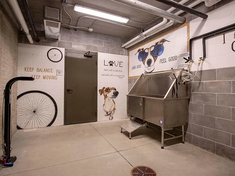 Flats residents will love our pet-wash station and bike-repair station!