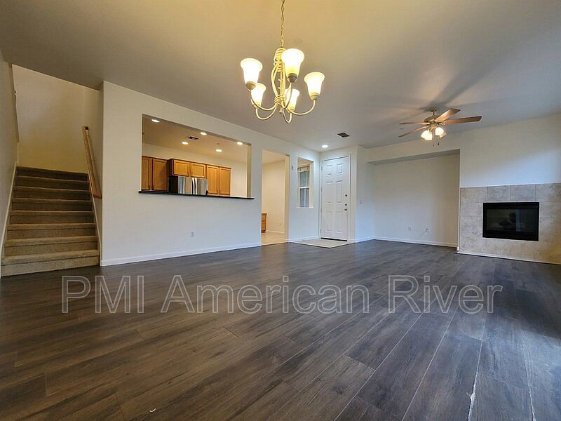 Living room with gas fireplace