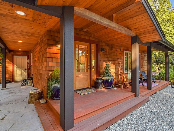 Covered front porch welcomes you.