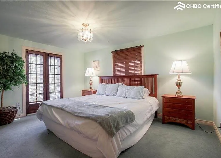 Master bedroom- Walk out balcony, carpeted, a