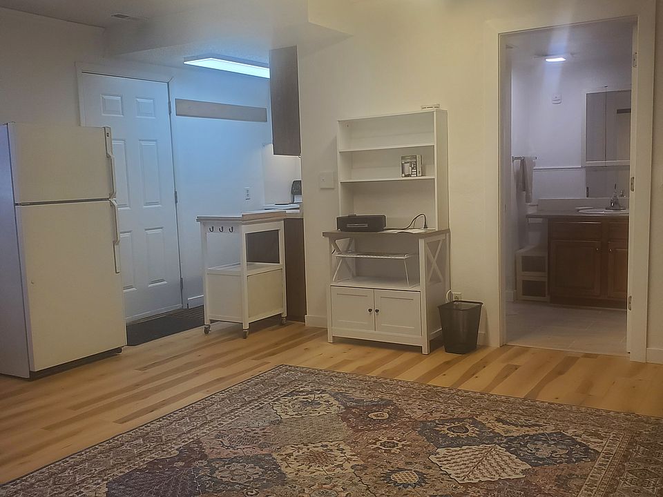 View from the storage room to the Kitchen and Bathroom