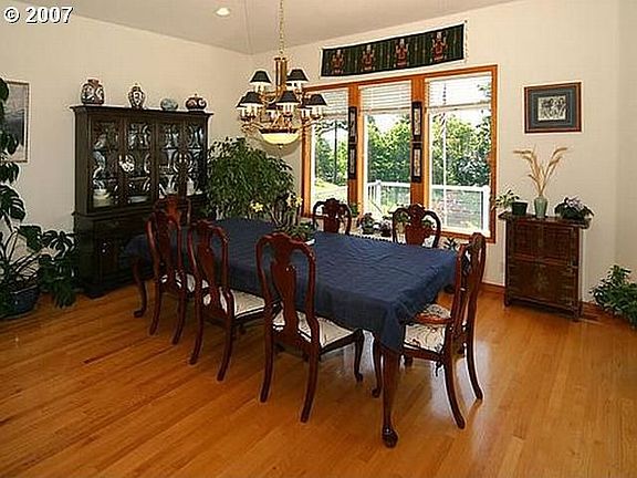 Large dining with view.