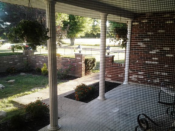 looking out front door