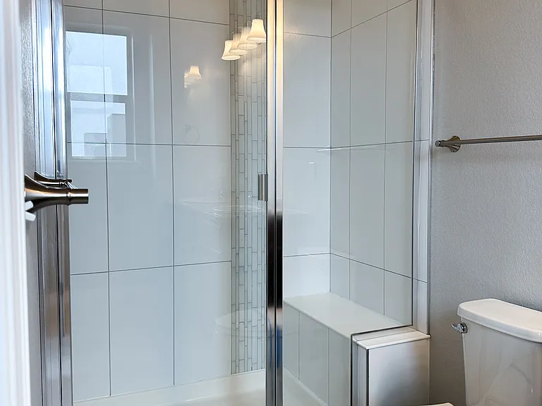 Spacious walk in Shower in master Bath
