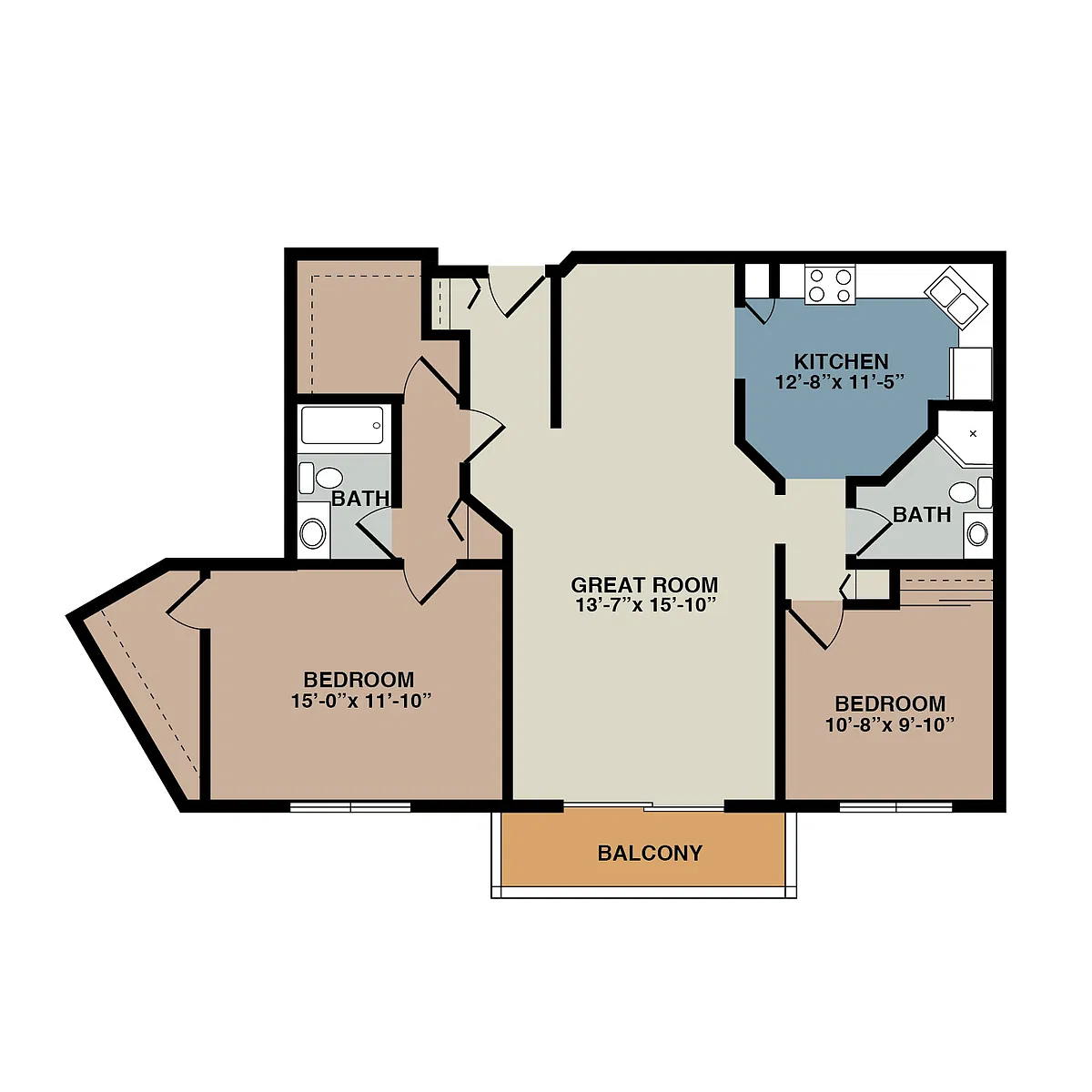 Floor plan 2/2 B