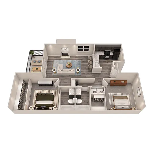 Floor plan B3 - Oak
