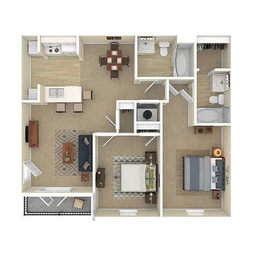 Floor plan 2-2-2R