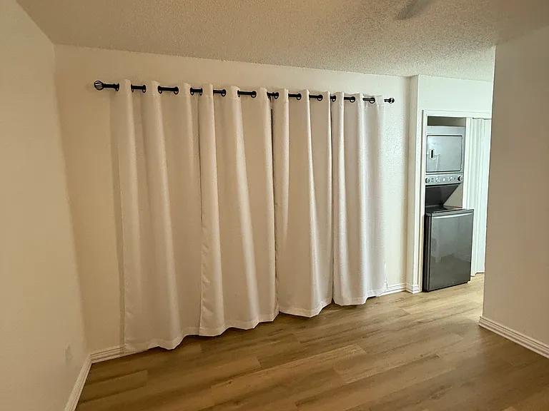 Stackable washer and dryer.