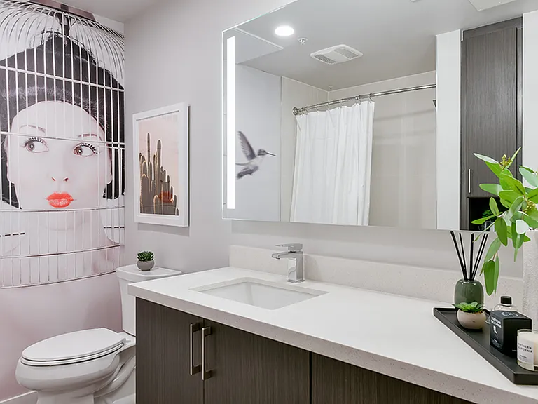 Large bathrooms with ample storage