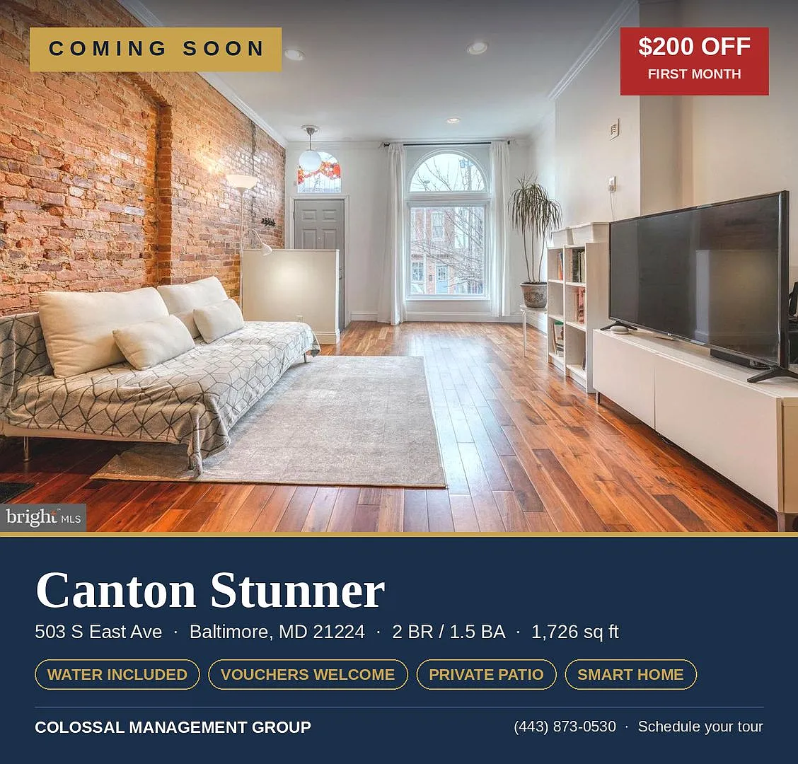 Coming Soon: Canton Stunner Brazilian Teak, Exposed Brick & Private Patio | $200 Off First Month ... — Photo 1