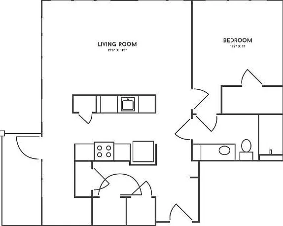 1 Bedroom, 1 Bathroom 1 Bedroom, 1 Bathroom