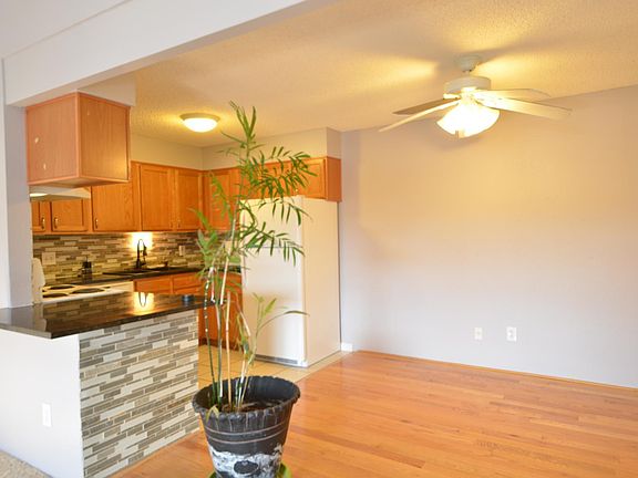 Open layout kitchen and dining area