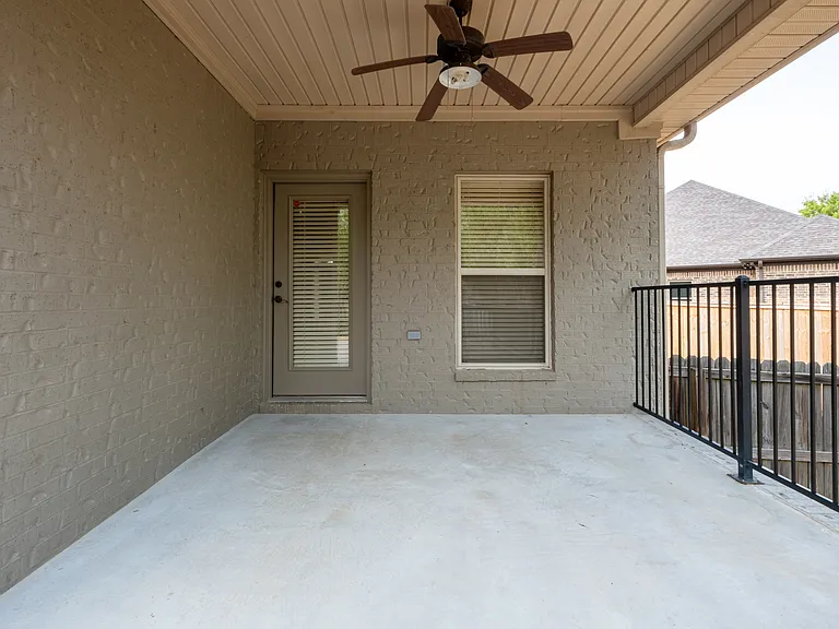 Back Porch with fan.