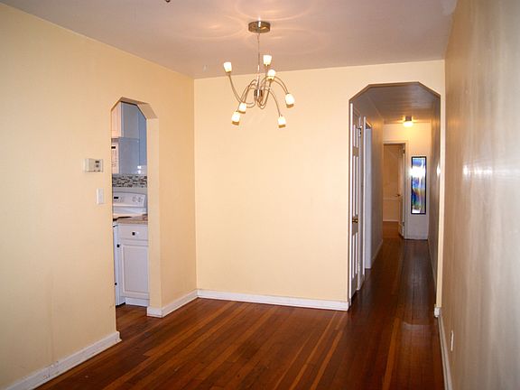 dining area and hallway, new chandelier