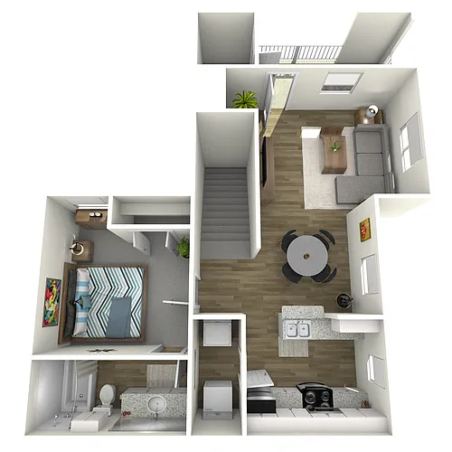 Floor plan 1 Bed 1 Bath