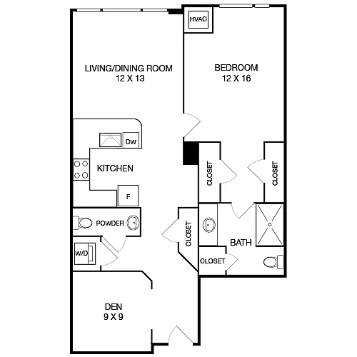 Floor plan South with Den
