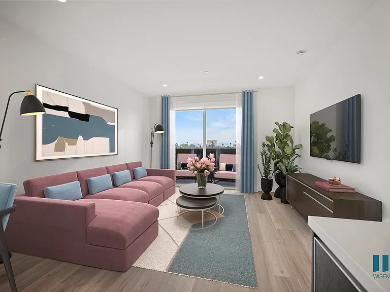 Large-Size Living Room with Recessed Lighting, Vinyl Flooring, and a Patio - Oak Floor Plan