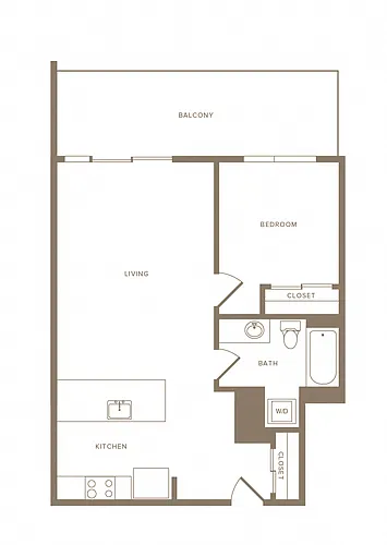 Floor plan A8 1X1