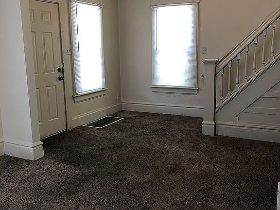 Front door in living room