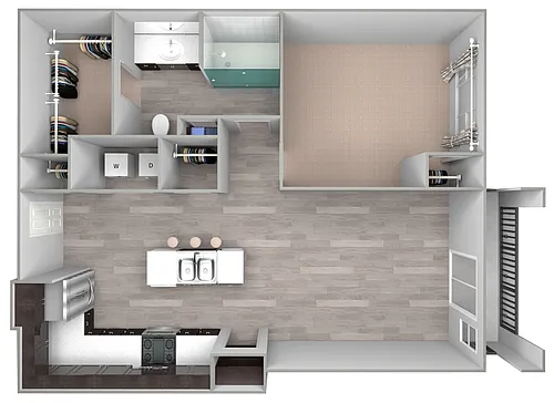 Floor plan 1 Bed/1 Bath