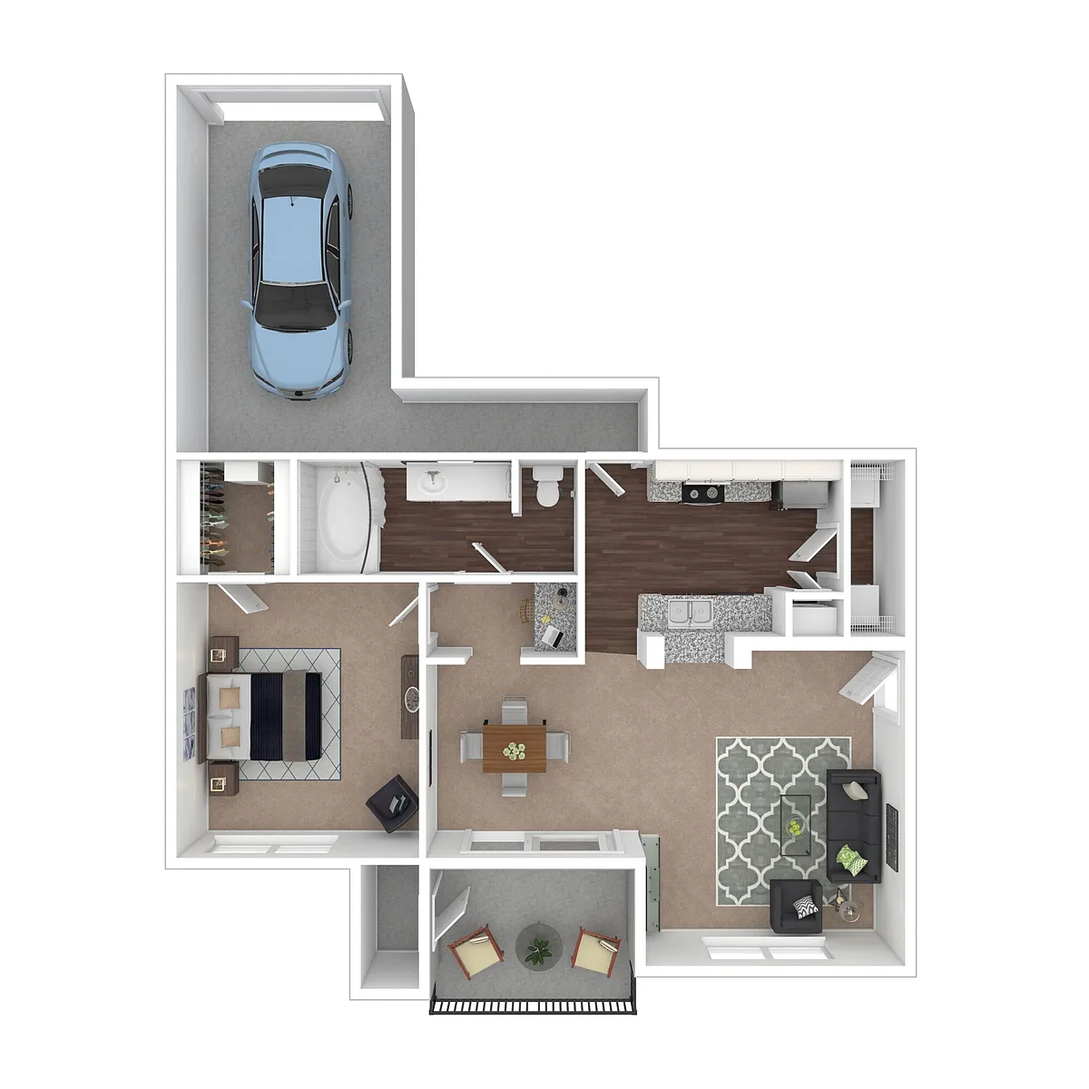 Floor plan San Gabriel with Garage