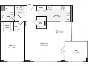 Unit - 0438N 1 Bed Plus Den