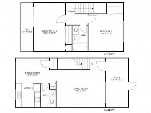 Floor plan 2x1 Townhouse Reno