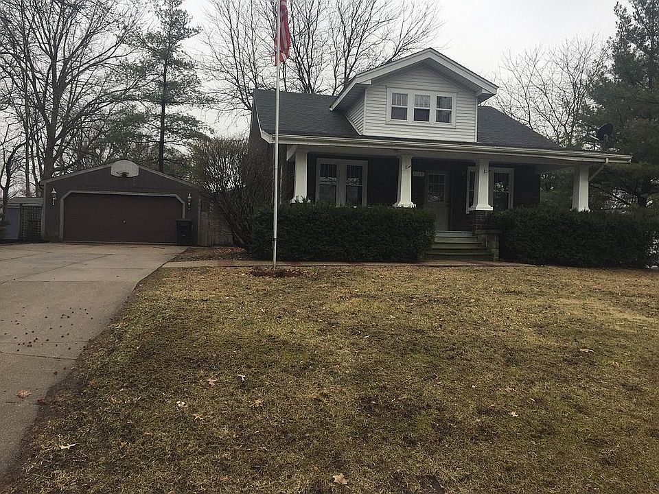 Front of house and garage