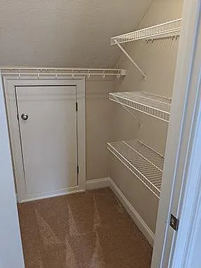 3rd floor closet with extra attic space for storage