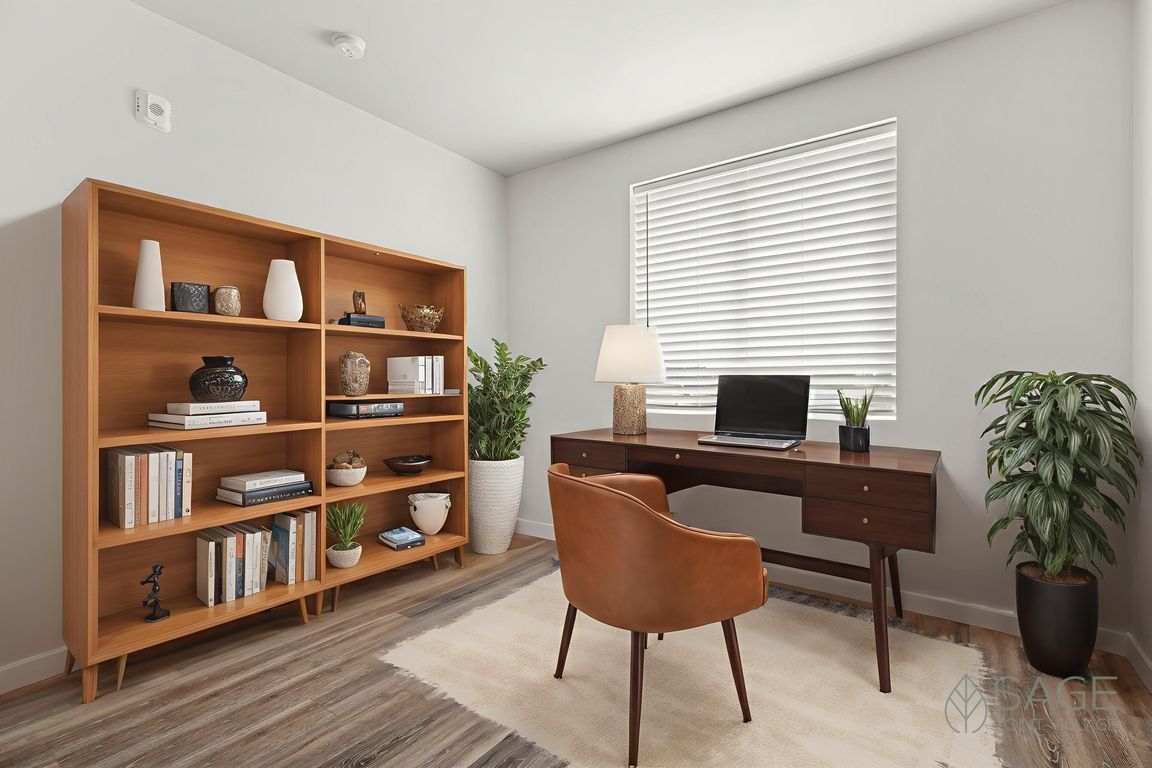 Sage Point Village Apartments - Staged Photo of Second Bedroom as Office