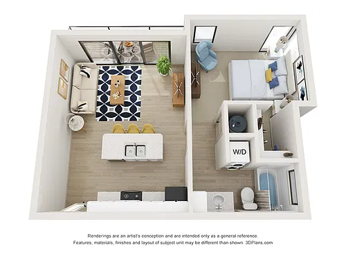 Floor plan 1 Bed 1 Bath