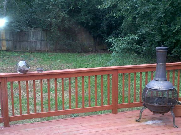 back deck and yard